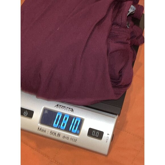 Eileen Fisher Womens Burgundy Asymmetrical Midi dress 3/4 Sleeves  Size Large L - Picture 8 of 8